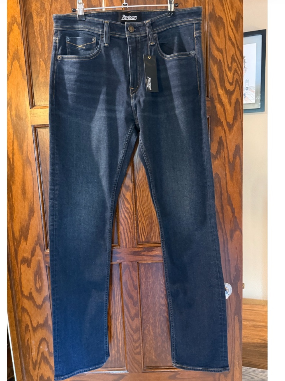 NWT Revtown Sharp men's denim jeans 32x32 color washed indigo